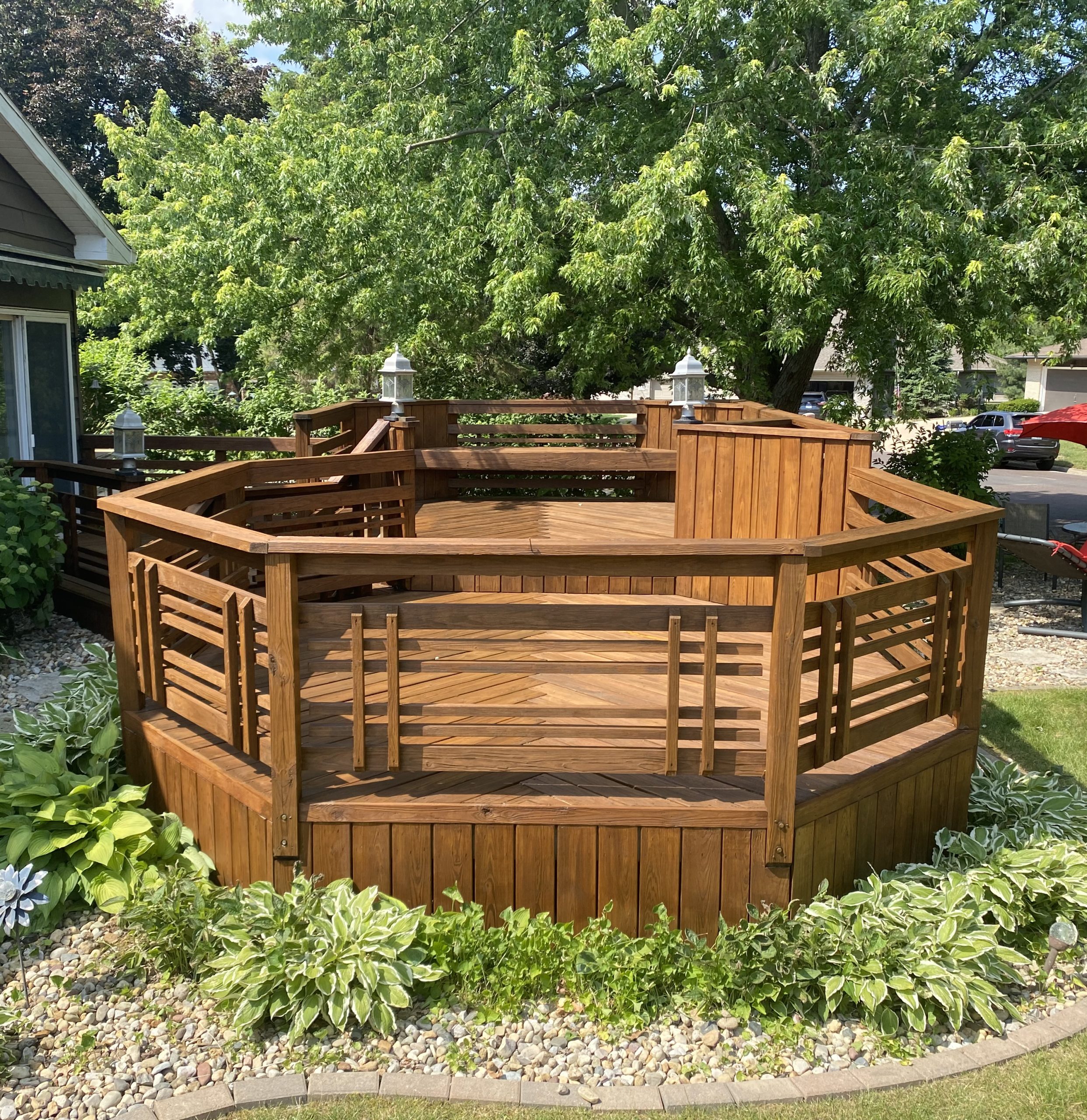 Deck after cleaning and finishing