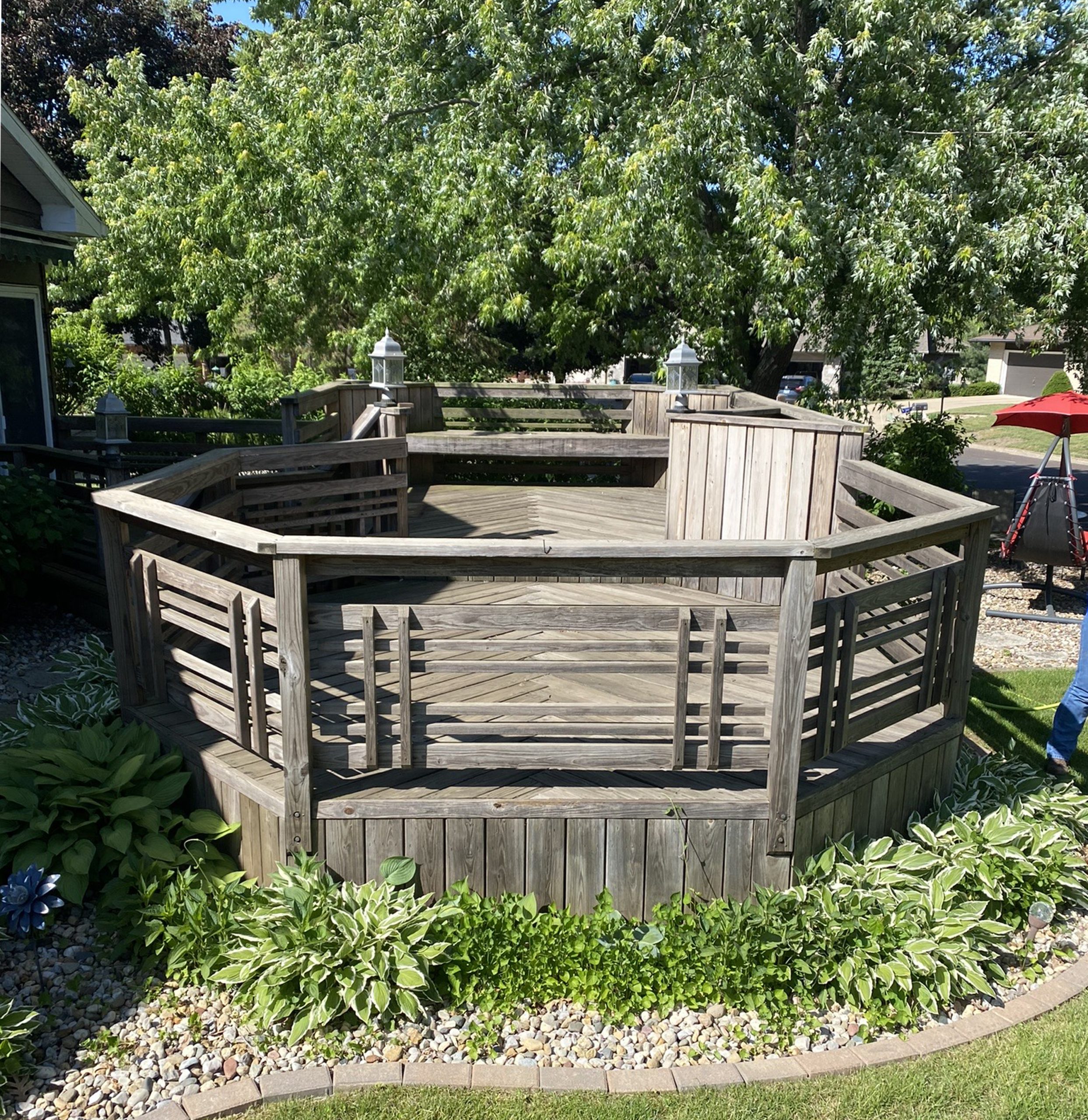 Deck before cleaning and finishing