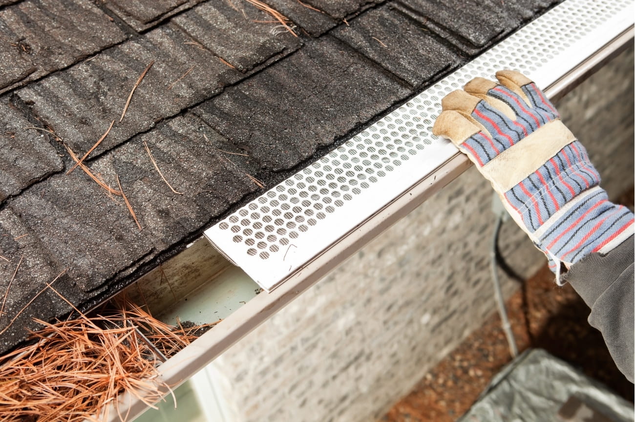 Leaf guard for gutter