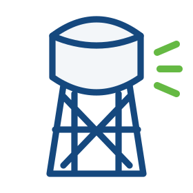 Water tower exterior cleaning